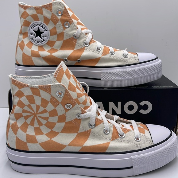 Converse WMNS A10010C CTAS LIFT HI
ORANGE CANDY/WHITE/BLACK A10010C Platforms - Picture 1 of 16